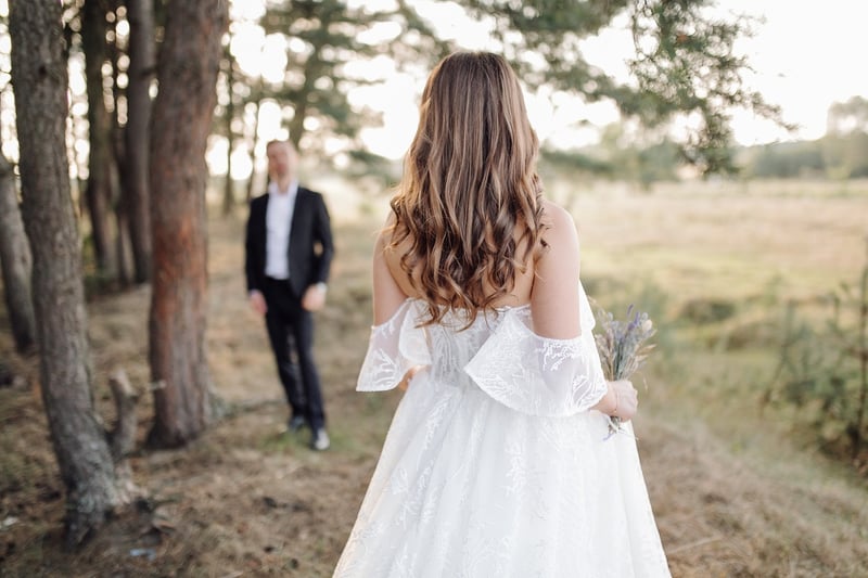 Wedding Couple under Moonlight